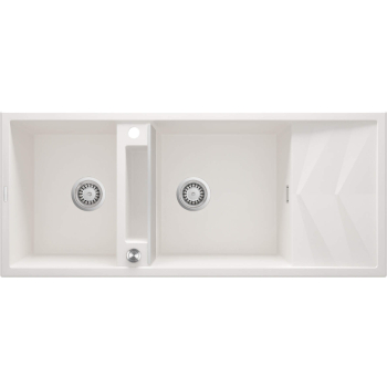 Zlewozmywak granitowy magnetyczny 2-komorowy z ociekaczem ZRM_A213 5907650817185