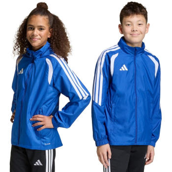 Kurtka dla dzieci adidas Tiro 26 League Windbreaker niebieska JY9723 140cm