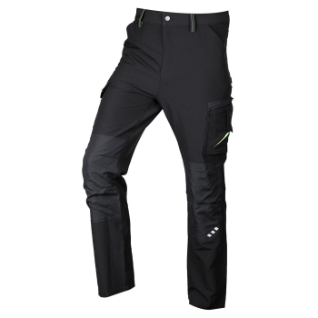 Spodnie robocze Mix&Match, 4 way stretch, czarno-zielone, rozmiar XXL