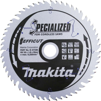 MAKITA PIŁA TARCZOWA  165x20x56z EFFICUT MDF/LAMINATY/DREWNO