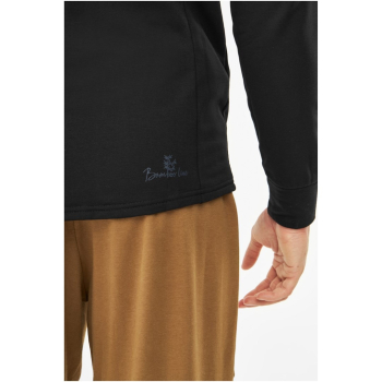 Bluza męska VIKING Lonetree Hoodie Bamboo Man rozpinana z kapturem czarna   M