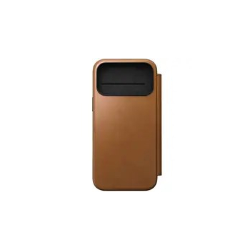 NOMAD Modern Leather Folio - skórzane etui do iPhone 17 Pro Max kompatybilne z MagSafe (english tan-c) [go]