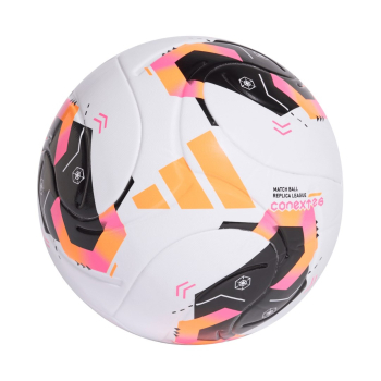 Piłka nożna adidas Conext 26 League biało-czarno-pomarańczowa KE5865 5