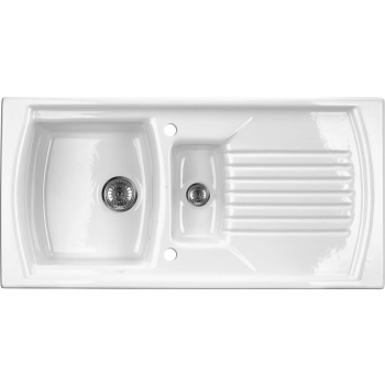 Zlewozmywak ceramiczny 1.5-komorowy z ociekaczem ZCL_651N 5908212037843