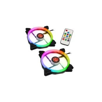 Raijintek IRIS 14 Rainbow RGB LED fans, 2-Part Set incl. Controller - 140mm