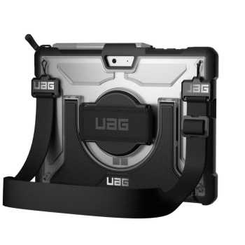 UAG Plasma-  obudowa ochronna z wbudowaną podstawką oraz paskiem na dłoń i ramię do Microsoft Surface Go 1/2/3/4 G (ice)