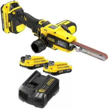 v20 bandfile belt sander with 2x 2.0ah
