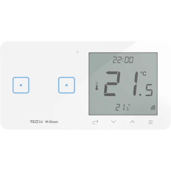 Przewodowy włącznik światła podwójny z regulatorem pokojowym biały WSR-02ML Tech Sterowniki