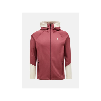 Bluza mÄ™ska PEAK PERFORMANCE M Rider Essentials Midlayer Zip Hood kolor czerwony - M