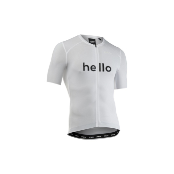 Koszulka rowerowa NORTHWAVE Blade Hello Goodbye Jersey S/s biaĹ‚a - L