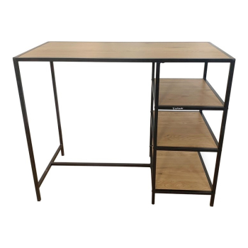 BAR TABLE GABE WOOD/BLACK 100X120X60CM