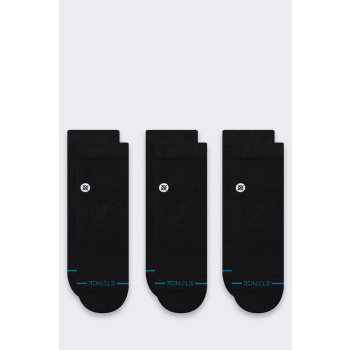 Skarpety Stance Icon Quarter 3 Pack - black