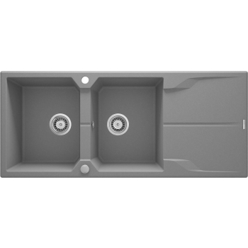 Zlewozmywak granitowy 2-komorowy z ociekaczem ZQN_S213