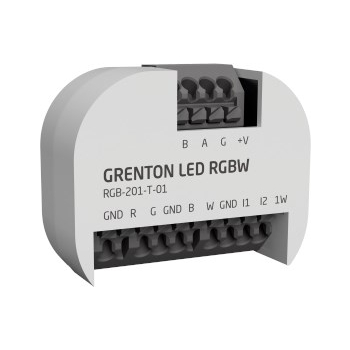 Moduł ściemniający LED RGBW Grenton / wspiera 1-wire / wejścia cyfrowe (2 wej.) / montaż dopuszkowy / TF-Bus