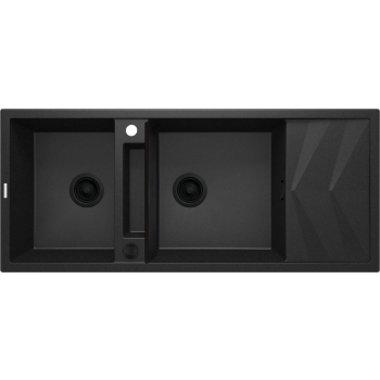 Zlewozmywak granitowy magnetyczny 2-komorowy z ociekaczem ZRM_G213 5907650817192