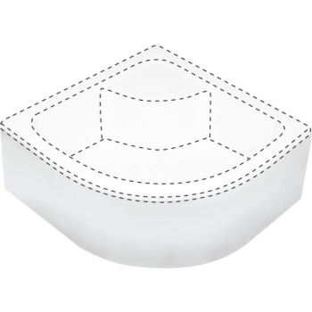 Osłona brodzika Deante DEEP KTD 041O półokrągła 90x90 cm