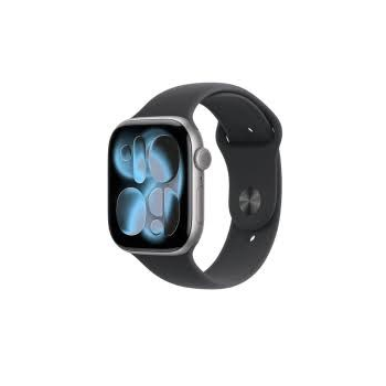 Apple Watch Series 11 GPS 46mm Space Grey Aluminium Case with Black Sport Band - S/M