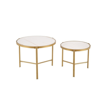 TABLE COFFEE FATIMA D63-48CM WHITE