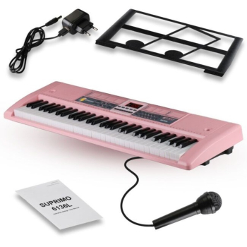 SUPRIMO 6136L PK keyboard organy z mikrofonem dla