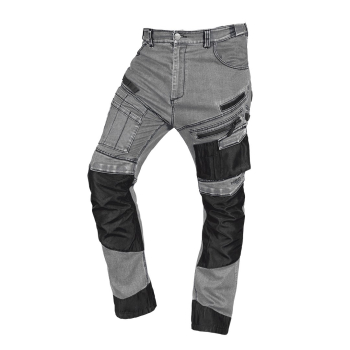 Spodnie robocze DENIM, wzmocnienia Oxford, szare, rozmiar S
