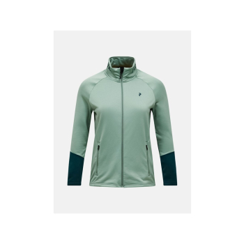 Bluza damska PEAK PERFORMANCE W Rider Essentials Midlayer Zip Jacket kolor zielony - S
