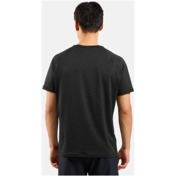 Koszulka z krótkim rękawem męska Odlo T-shirt crew neck s/s ESSENTIAL 365 czarna   L