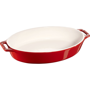 Owalny półmisek ceramiczny Staub - 2.3 ltr, Czerwony