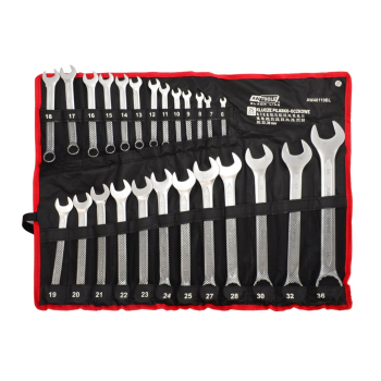 AWTOOLS KLUCZ PŁASKO-OCZKOWY KPL.25szt. /6mm-36mm /BLACK LINE