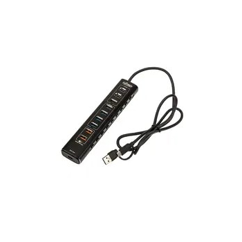 Nitro Concepts UH1, 10-portowy hybrydowy hub USB, USB 3.2