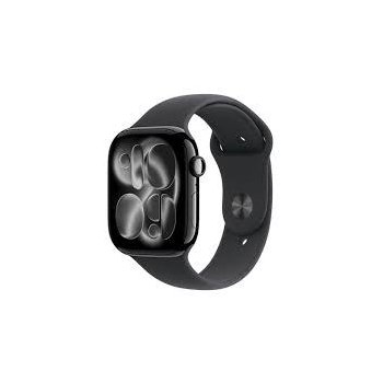 Apple Watch Series 11Â GPS + Cellular 46mm Space Grey Aluminium Case with Black Sport Band - S/M