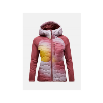 Kurtka damska puchowa PEAK PERFORMANCE W Helium Aop Down Hybrid Hood kolor multikolor - L