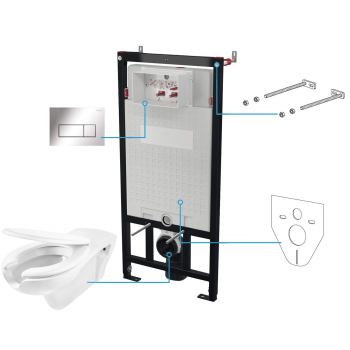 Zestaw WC podtynkowy 6 w 1
