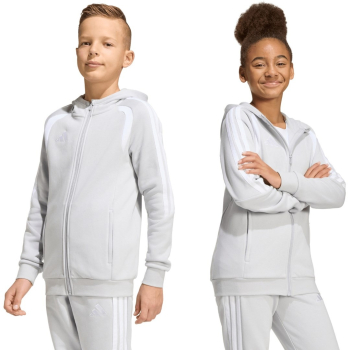 Bluza dla dzieci adidas Tiro 26 League Sweat Full Zip Hoodie szara KF3323 164cm