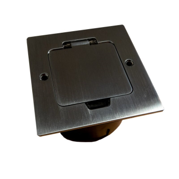Box blatowo-podłogowy mini 2M IP44 - puszka blatowo-podłogowa do montażu gniazd standardu 45x45mm