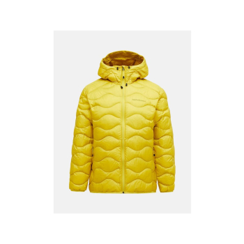 Kurtka puchowa mÄ™ska PEAK PERFORMANCE M Helium Down Hood Jacket kolor ĹĽĂłĹ‚ty - M