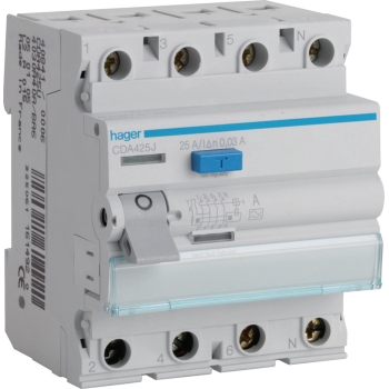 CDA425J 25A/ 30MA/A WYŁĄCZNIK RÓŻNICOWY 25A 4P 4M 30MA A 6KA