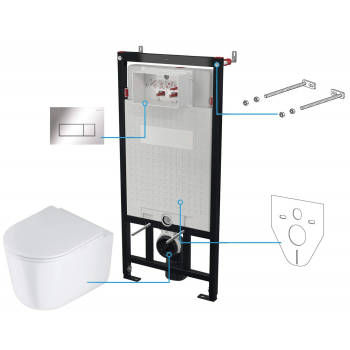 Zestaw WC podtynkowy 6 w 1