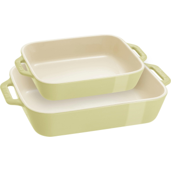 STAUB COOKING Zestaw 2 półmisków prostokątnych, jasnozielony
