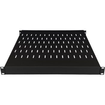 Półka regulowana 19" 1U głęb. 500-900mm, czarna, 4 punkty mocowania ALANTEC