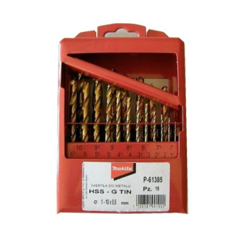 ZESTAW WIERTEŁ TYTAN HSS-G TIN 19szt 1-10mm