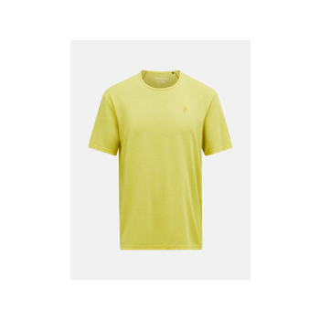Koszulka mÄ™ska PEAK PERFORMANCE M Wool-Blend Shortsleeve kolor ĹĽĂłĹ‚ty - L
