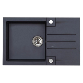 SINK WITH A SIPHON (ROCK 130 91 BLACK