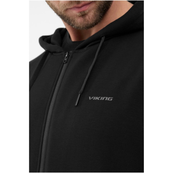 Bluza męska VIKING Team Wear Man Bamboo rozpinana z kapturem czarna   L