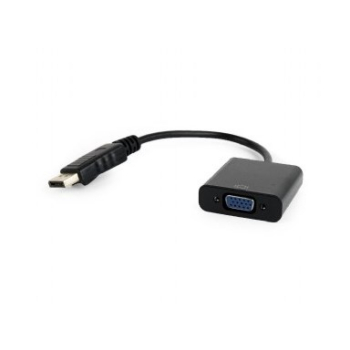 Adapter GEMBIRD A-DPM-VGAF-02 (DisplayPort M - D-Sub (VGA) F; 0,15m; kolor czarny)