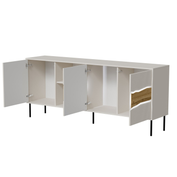 Komoda INSERTO 3D1W 190x40x80 kaszmir + LED