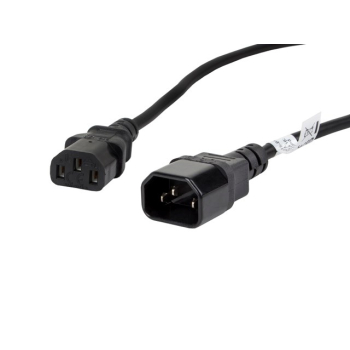 Przedłużacz Lanberg CA-C13E-11CC-0018-BK (C13 / IEC C13 / IEC 320 C13 M - C14 F; 1,8m; kolor czarny)