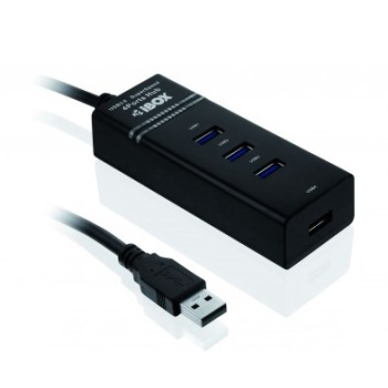 Hub IBOX USB 3.0 CZARNY 4-PORTY IUH3FB (4x USB 3.0; kolor czarny)