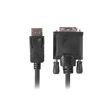 Kabel Lanberg CA-DPDV-10CU-0018-BK (DisplayPort M - DVI-D M; 1,8m; kolor czarny)