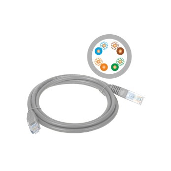 Patchcord UTP A-LAN KKU5SZA3 (RJ45 - RJ45 ; 3m; UTP; kat. 5e; kolor szary)