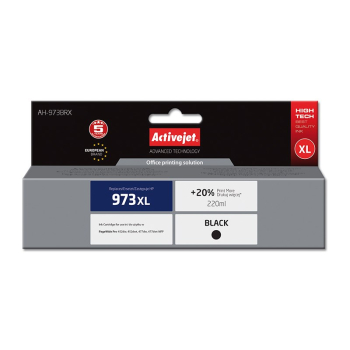 Activejet AH-973BRX Tusz (zamiennik HP 973XL L0S07AE; Premium; 220 ml; czarny)